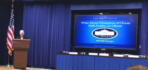 EPA Administrator Gina McCarthy gives remarks on the role the Champions of Change play in the Climate Change debate.