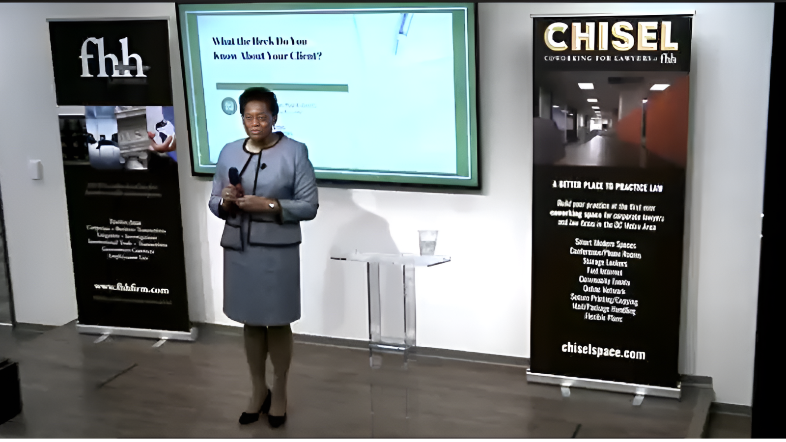 Carla Fleming Speaking at FHH Law Firm Photo Credit FHH